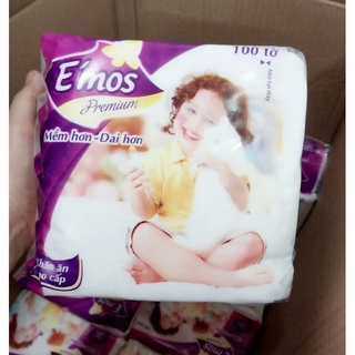 [ Combo 10 Gói ] Giấy Ăn Cao Cấp E'mos mềm hơn dai hơn