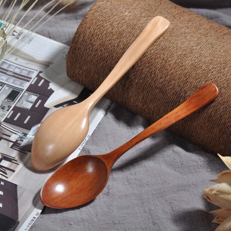 Thìa súp làm từ gỗ cho bé ăn kích thước 18.5X4cm