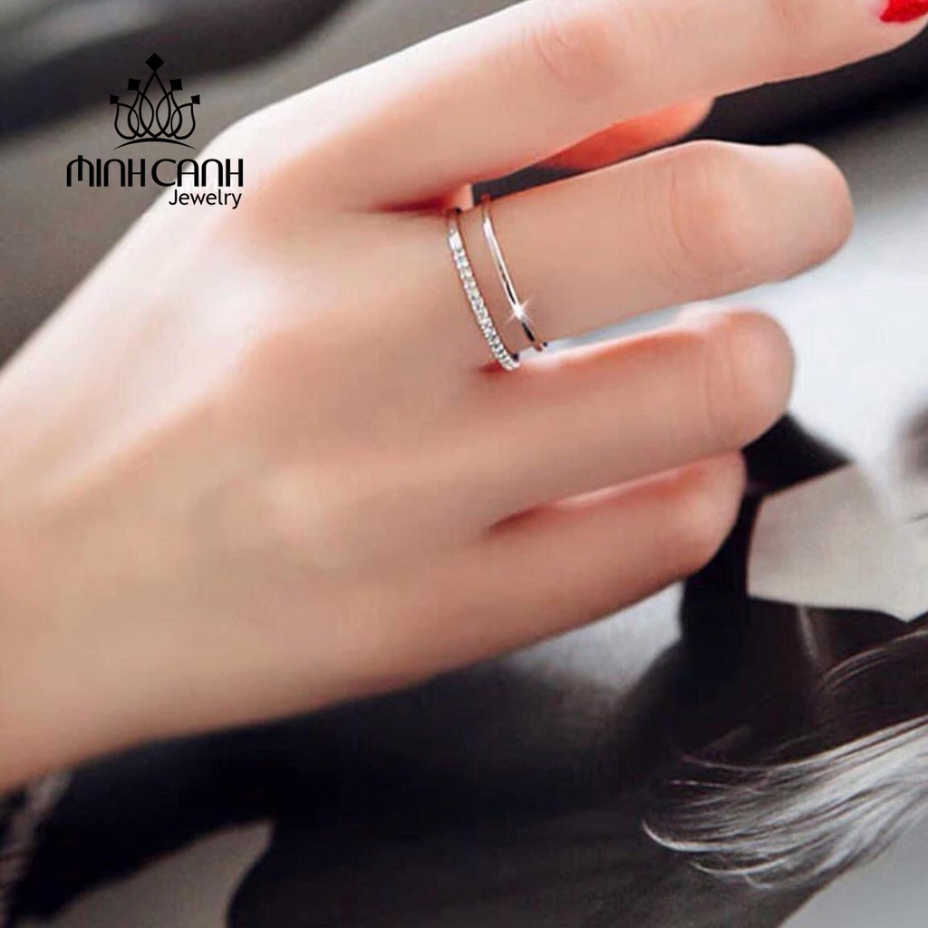 Nhẫn Nữ Bạc 925 Song Song Freesize - Minh Canh Jewelry