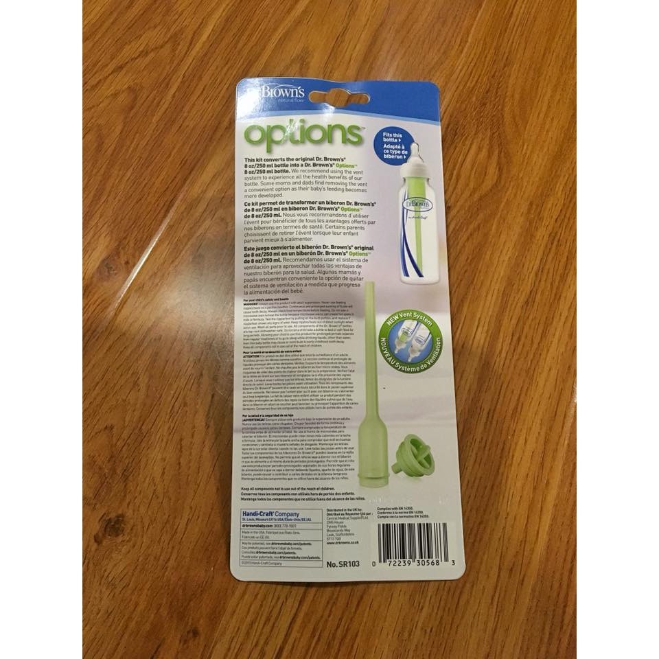 Bộ phụ kiện  bình Dr Brown Option
