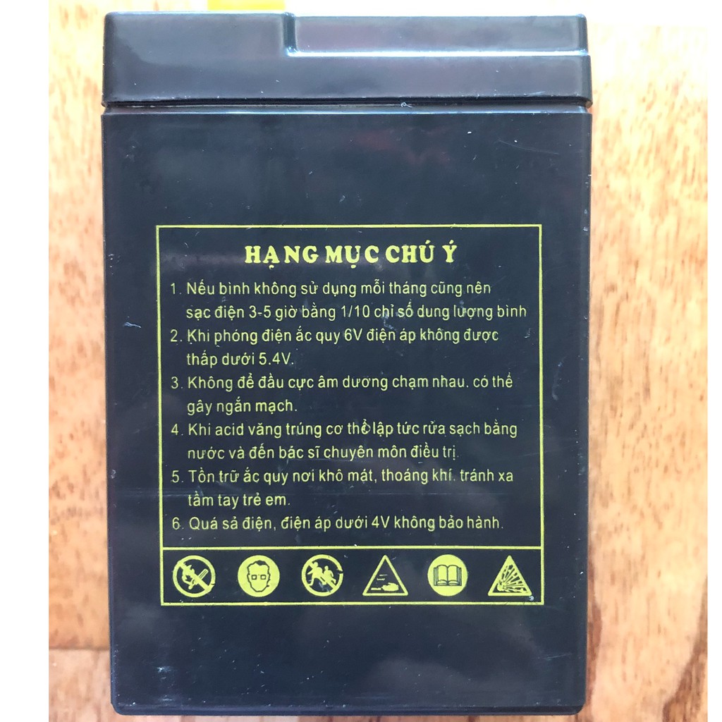 Bình ắc quy các loại Honjianda 6v- 5Ah, PA 6-4.5 Ah.... cho quạt sạc, quạt tích hợp.# phụ tùng thay thế