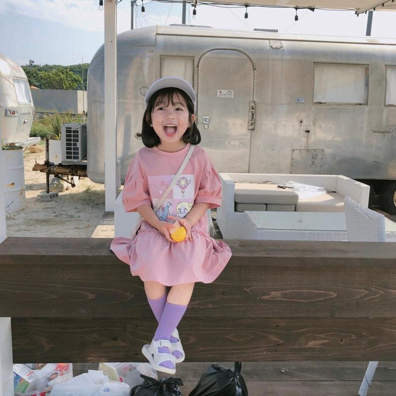 Đầm Bé Gái In Hình