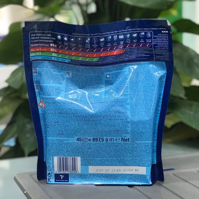 Viên rửa bát Finish Quantum 72 viên