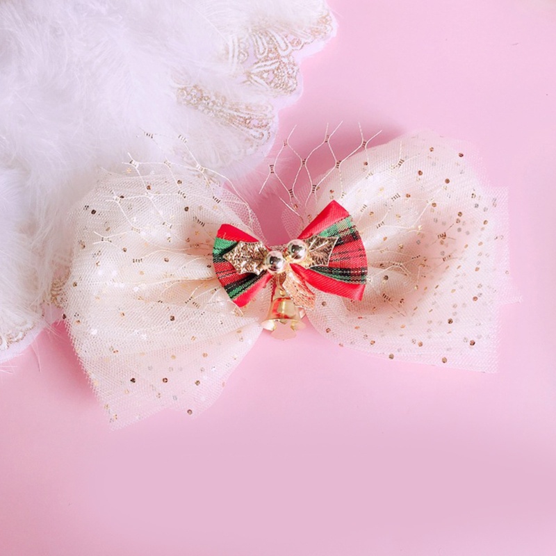 Kẹp Tóc Hình Nơ Lớn Bằng Vải Gạc Hợp Thời Trang