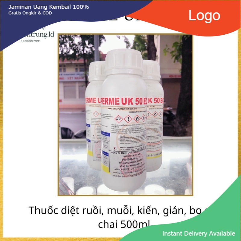 { Thuốc diệt ruồi, muỗi, kiến, gián, bọ chét PERME UK 50EC - chai 500ml }