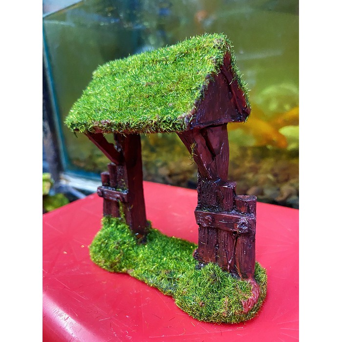 CỔNG PHỦ RÊU TRANG TRÍ HỒ CÁ NON BỘ 10X4X10CM