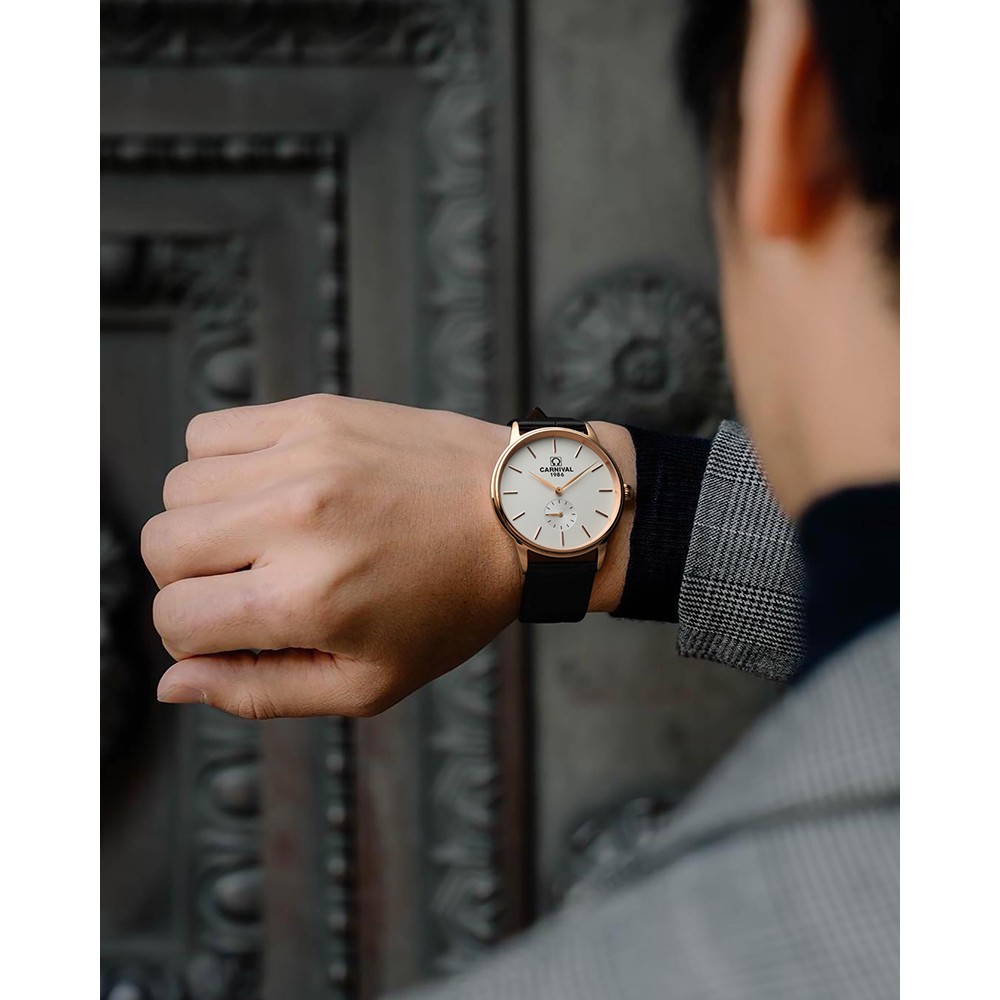 Đồng Hồ Nam Carnival G70802.201.432 Dây Da Chính Hãng