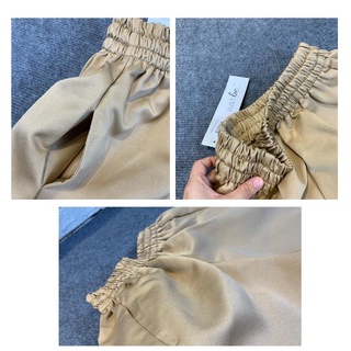 Quần Short Phồng Lưng Thun, Cạp Cao Có Túi Cao Cấp