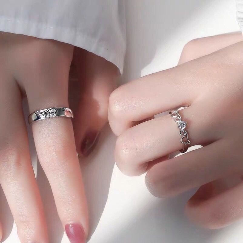 Nhẫn đôi nam nữ Nhẫn Cặp Couple Freesize nhiều mẫu HOT NHẤT