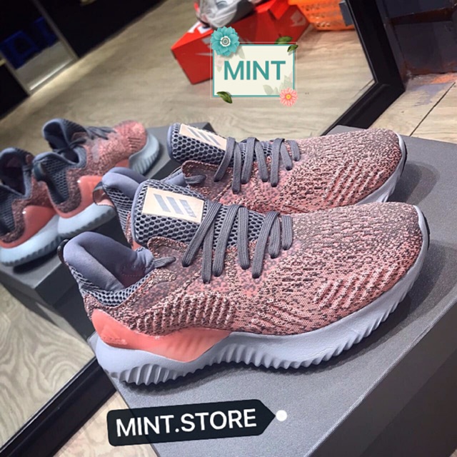 (Video cận cảnh) Giày thể thao Sneaker Alpha bounce Hồng xám