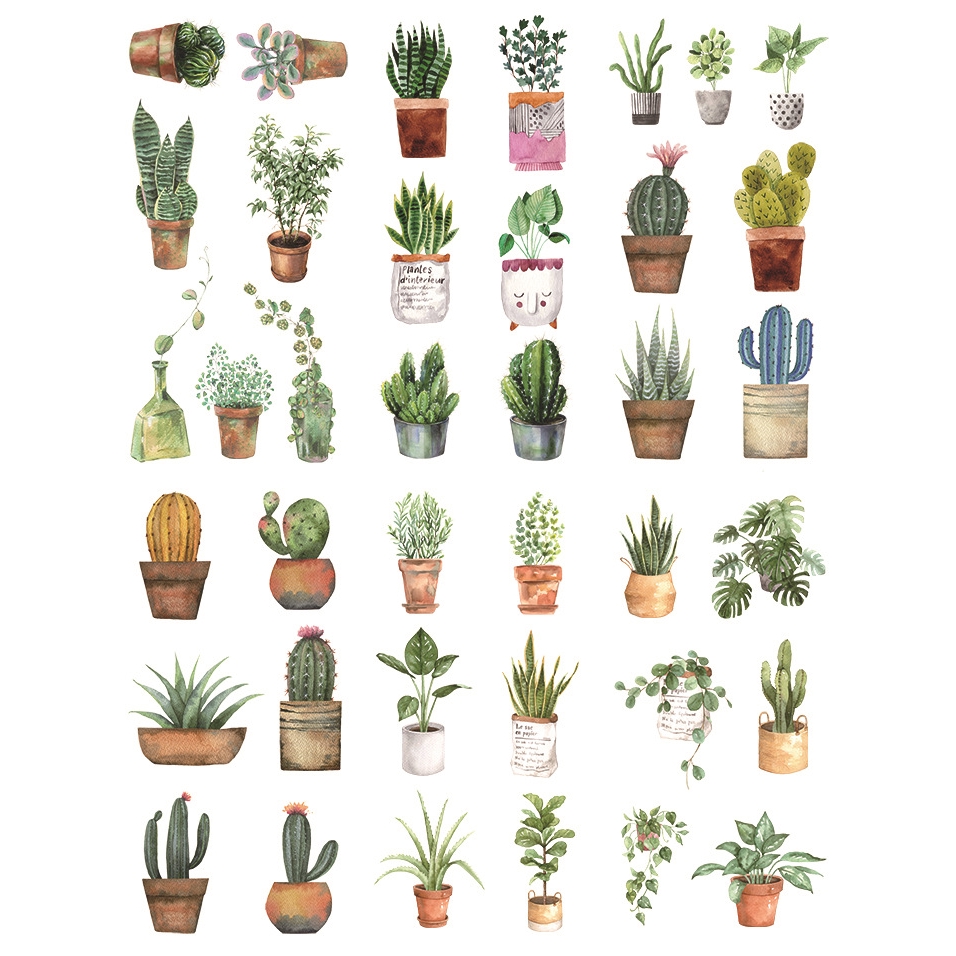 Bộ 6 cái nhãn dán washi 27 kiểu dễ thương