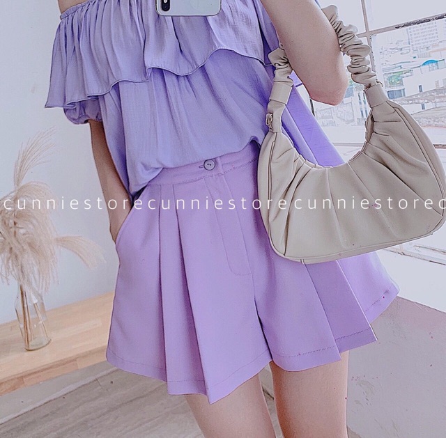 Quần short đang váy ống rộng cao cấp
