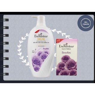 SỮA TẮM ENCHANTEUR 650G + NƯỚC HOA TÍM 10ML.
