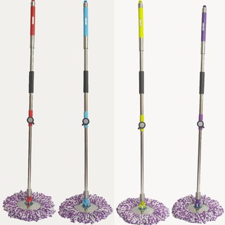 CÂY LAU NHÀ 360 ĐỘ TRỢ LỰC MÂM INOX TRÒN CAO CẤP
