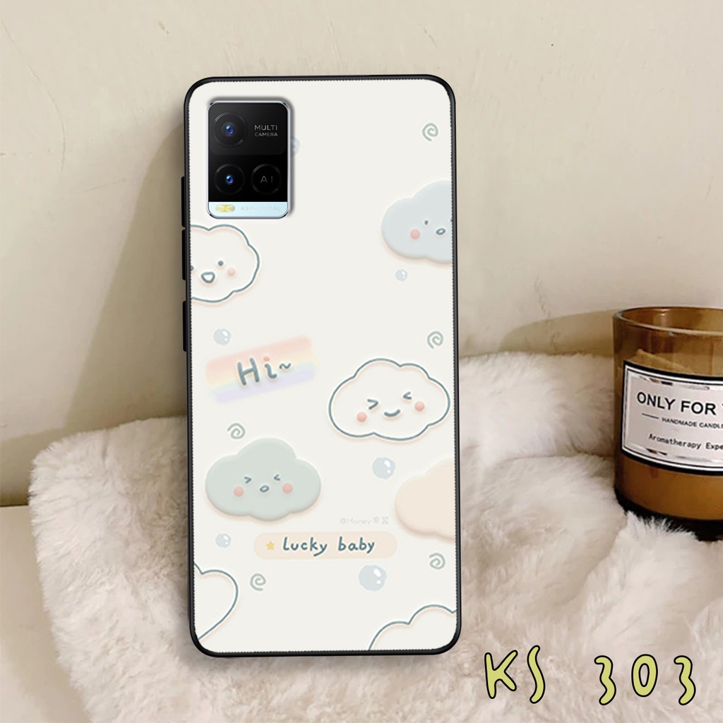 Ốp lưng Vivo Y21 - Vivo Y21s - Vivo Y33s - Ốp in hình gấu &amp; thỏ đang yêu - lưng nhám viền TPU cao cấp