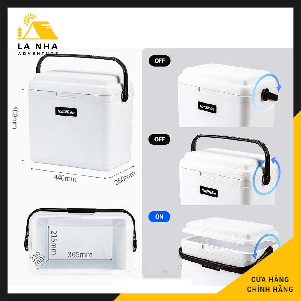 Thùng giữ nhiệt 24L, thùng đựng đá Naturehike NH20SJ021 không bánh xe