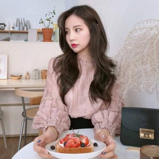 Áo ren tay phồng phong cách tiểu thư