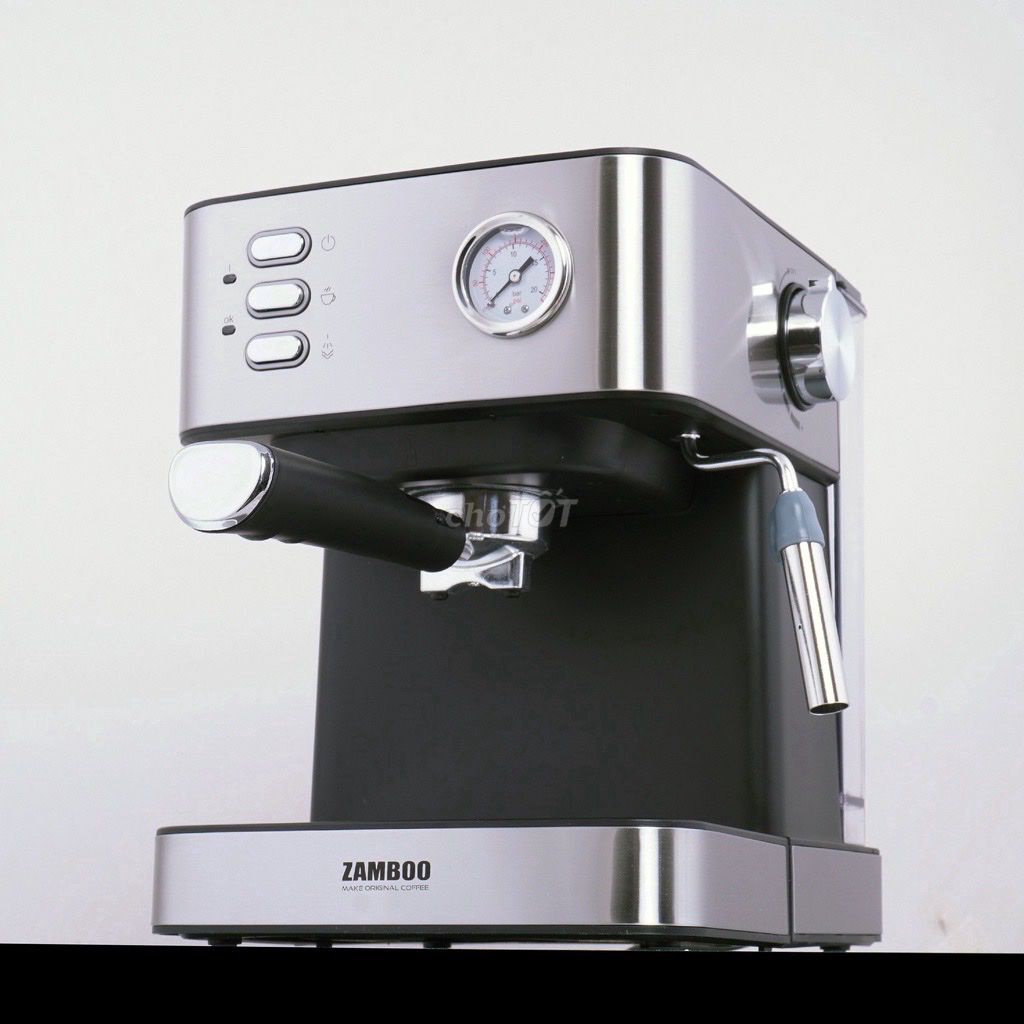 Tặng quà Máy pha cà phê Espresso Zamboo ZB-93CF (15 bar /850W/Sấy cốc, đánh sữa) Tặng kèm 500gram Superpower Coffee
