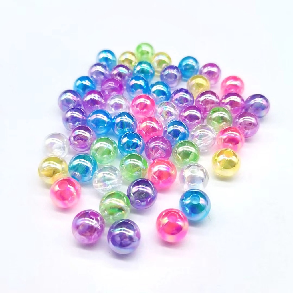 Chuỗi Hạt Tròn Nhiều Màu Sắc Bằng Acrylic 6mm 8mm 10mm Làm Trang Sức