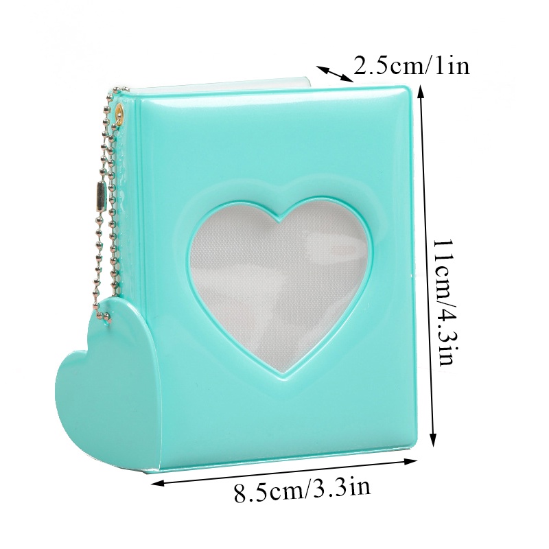 Album Đựng Ảnh 3 inch 32 Ngăn Hình Trái Tim