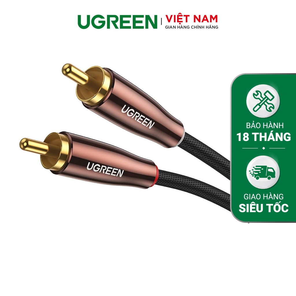 Cáp đồng trục âm thanh kỹ thuật số Coaxial HiFi 5.1 SPDIF RCA ra RCA AV155 1-2m UGREEN