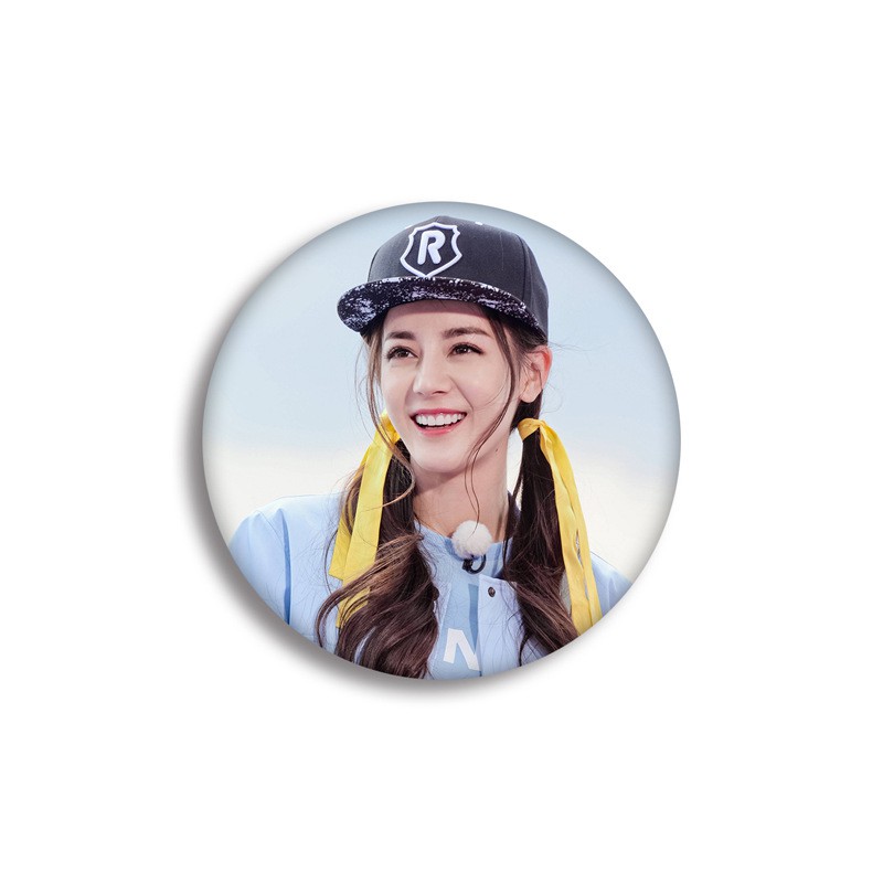 Huy hiệu cài áo IN HÌNH Địch Lệ Nhiệt Ba idol diễn viên cpop dễ thương tiện lợi