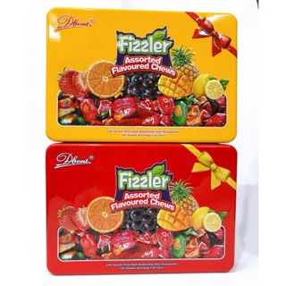 KẸO TRÁI CÂY FIZZLER HỘP THIẾC 265G/ KẸO HOA QUẢ
