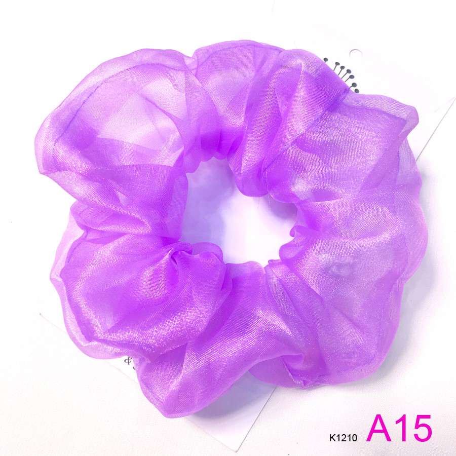 Dây buộc tóc scrunchies voan loại đẹp nhiều màu Orin K1210