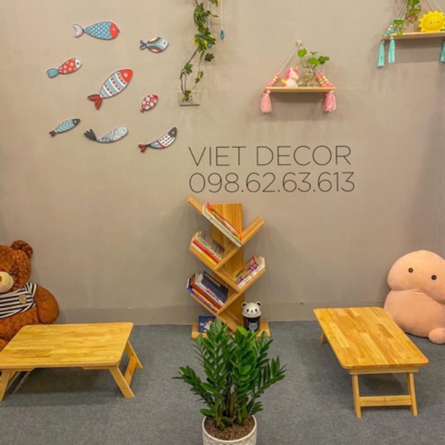 TRANH CÁ Dán tường Trang trí Nhà cửa – Bộ tranh Dán tường 8 Em Cá Chuối -  Fomex Dày dặn, Có sẵn băng keo đi kèm
