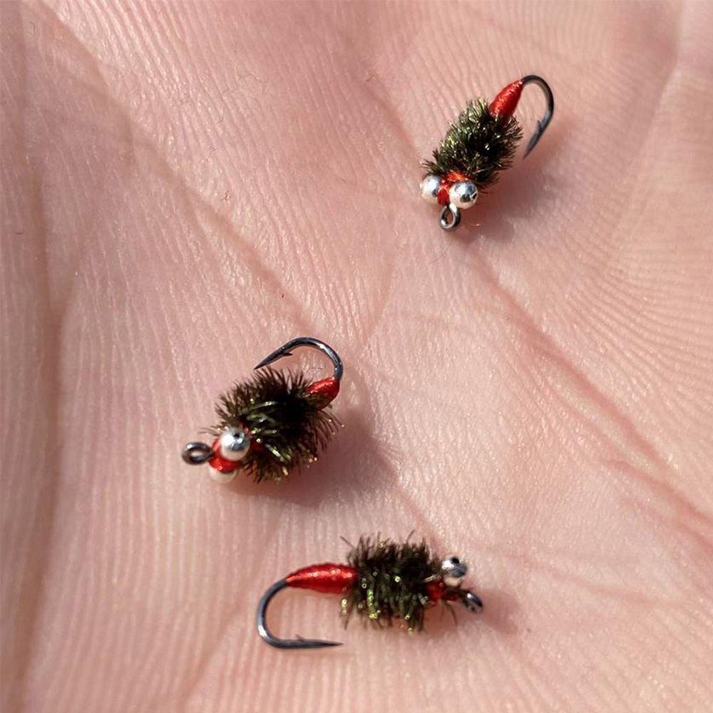 Bộ 10 Mồi Câu Cá Giả Hình Côn Trùng Thiết Kế Nhỏ Gọn Màu Nâu Caddis