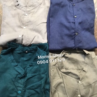 Áo đũi nam cổ tàu