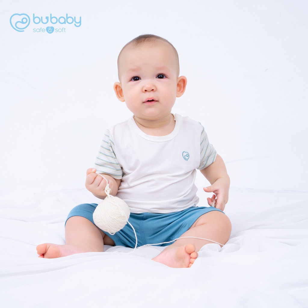 Bộ quần áo cộc tay Bambus Bu Baby cho bé trai bé gái mềm mịn kháng khuẩn cao cấp.