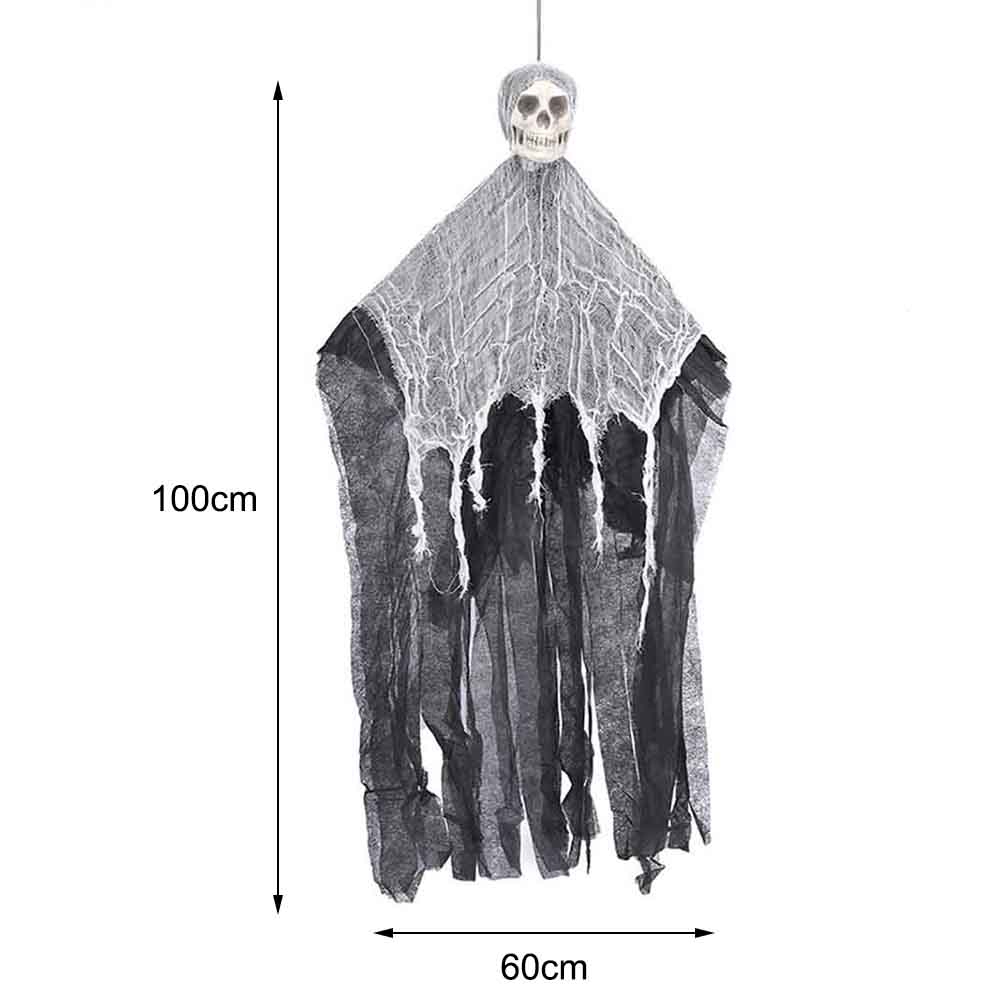 Bộ xương rùng rợn treo trang trí phong cách halloween