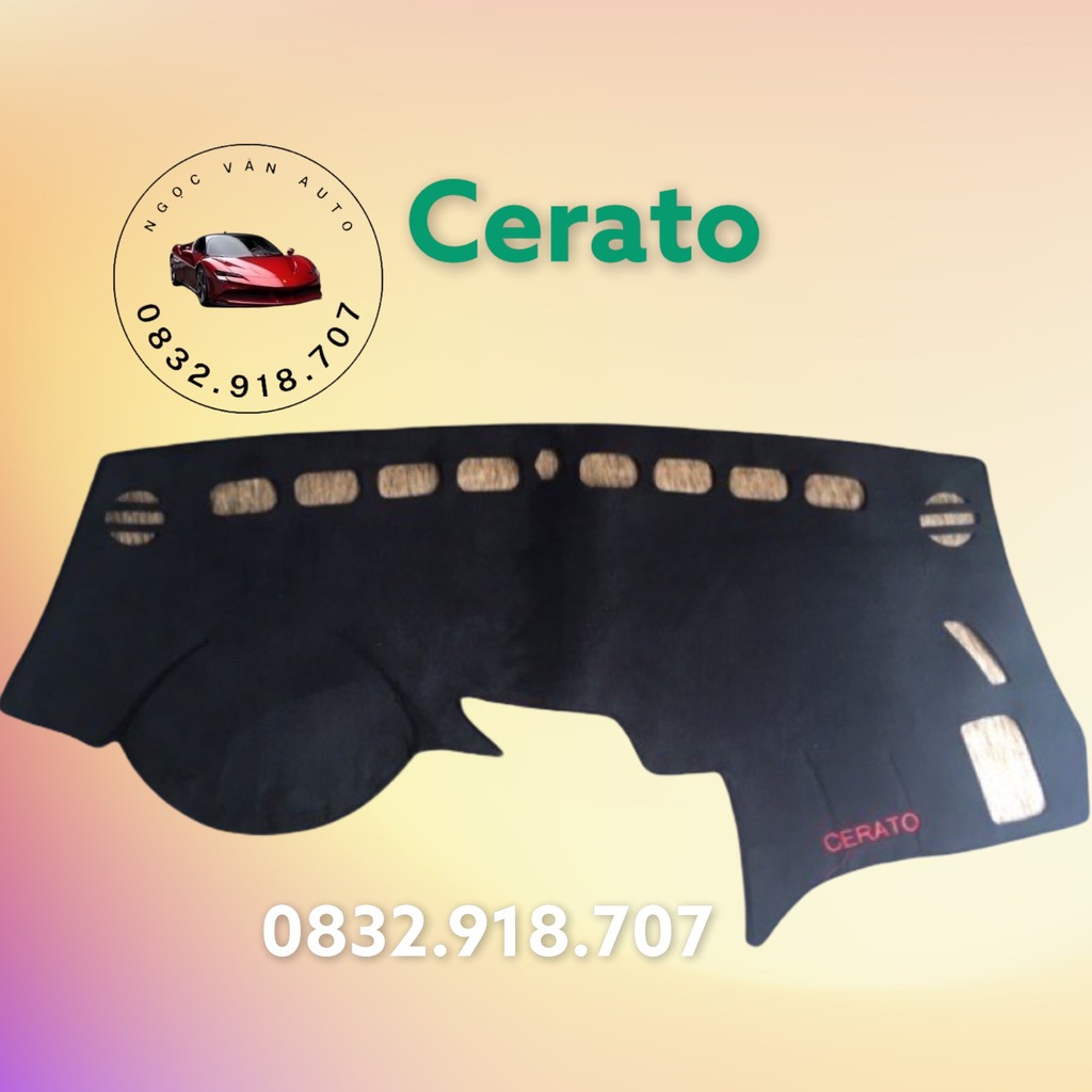 Thảm Taplo nhung Cerato 2015 - 2018 nhung lông cừu 3 lớp