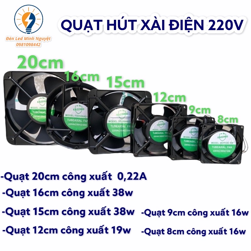 Quạt hút chống mùi thoáng khí thông gió 220V