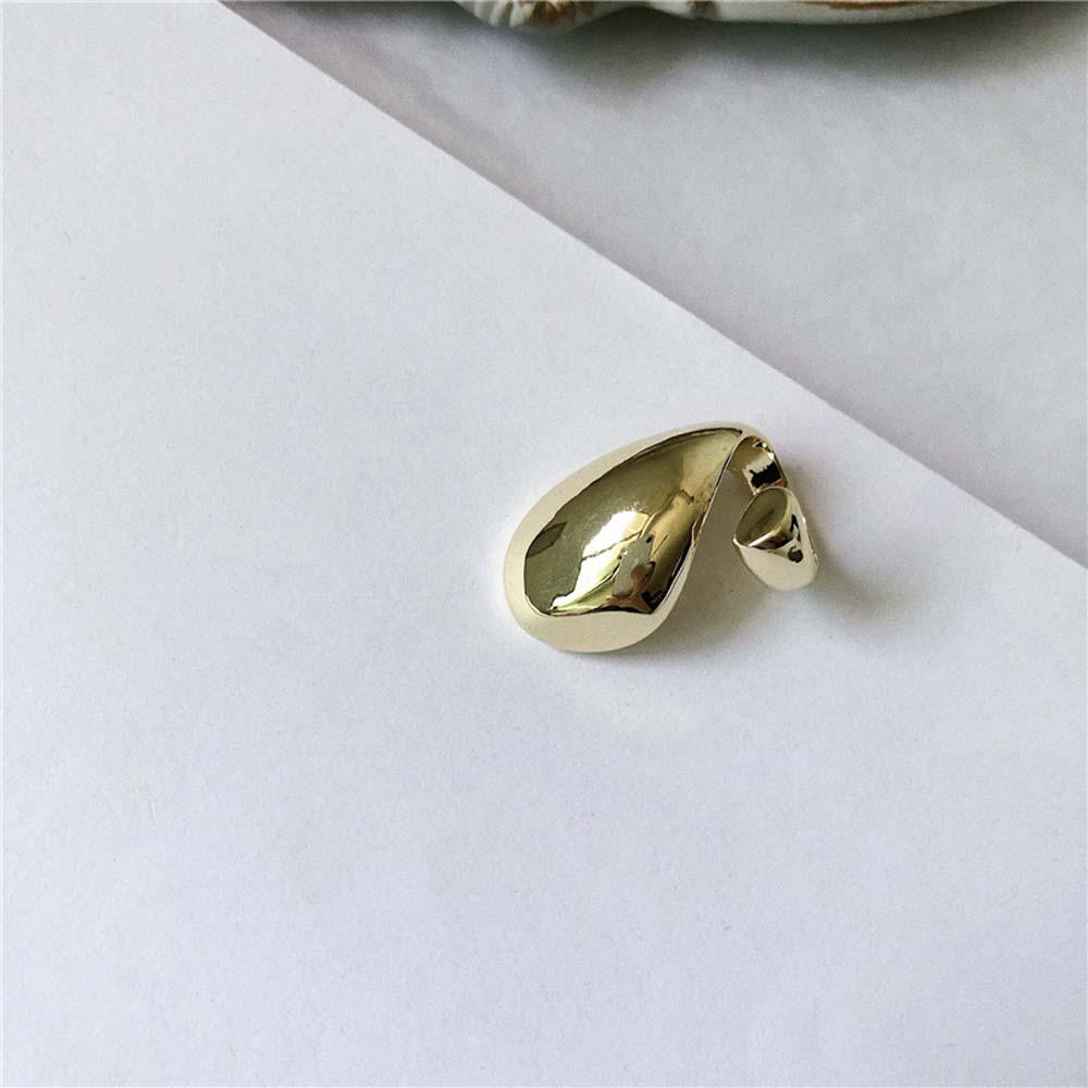 SOMEDAYZL Nhẫn Kim Loại Hình Giọt Nước Phong Cách Âu Mỹ Thời Trang Cho Nữ