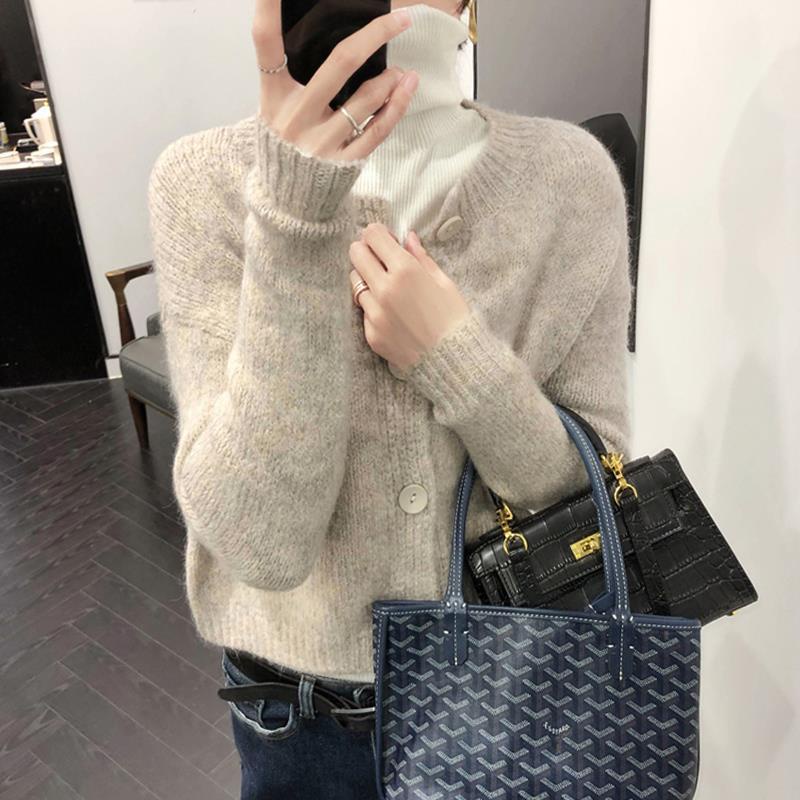 Áo khoác len cardigan dáng rộng thời trang cho nữ