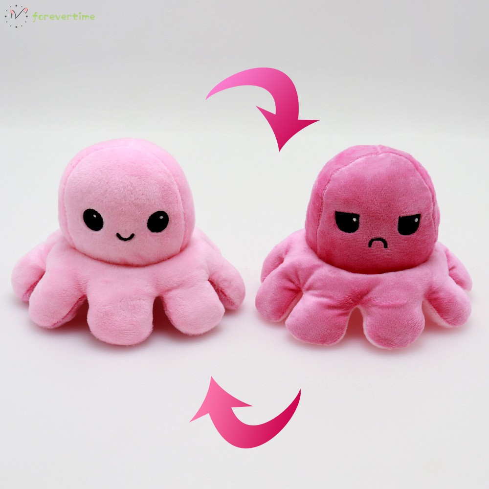 #Búp bê bạch tuộc# TIKTOK FLIP CUTE REVERSIBLE BIPOLAR TEETURTLE OCTOPUS TOY PLUSH TEETURTLE MOOD SWITCHER