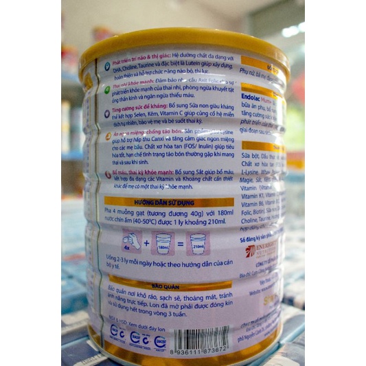 Sữa bột Endolac MUM+ - dinh dưỡng toàn diện cho mẹ - 900g