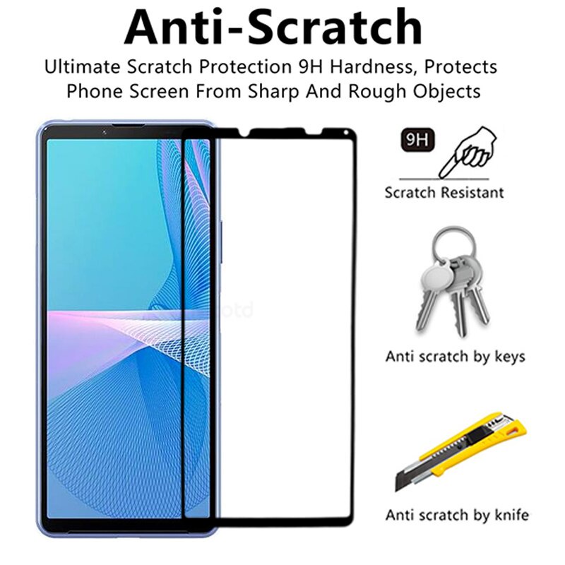Toàn Bộ Kính Cường Lực Bảo Vệ Màn Hình Điện Thoại Sony Xperia 10 Iii So-52B Sog04 10 Iii