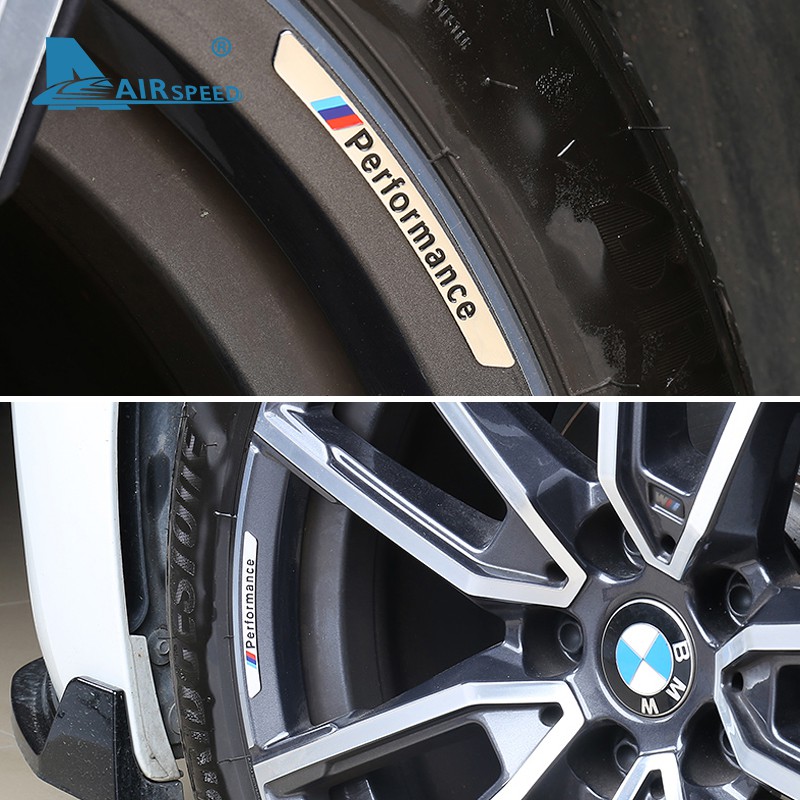 Set 4 Sticker Dán Mâm Bánh Xe Ô Tô Bmw F20 G30 E90 F30 M3 G01 M