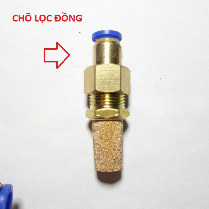 Combo bộ máy phun sương làm mát 5 béc đồng - Bộ phun sương làm mát có điều chỉnh lượng nước (10m dây+nguồn loại1)