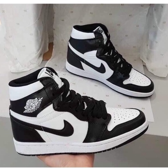 Giày thể thao nam nữ cao cấp full bill box - Giày Sneaker Jordan AF1 cổ cao màu đen trắng, xám, phối đồ cực chất M12 | BigBuy360 - bigbuy360.vn
