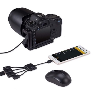 Cáp OTG 4 Đầu Chuyển Cho Android, Từ MicroUSB Sang USB