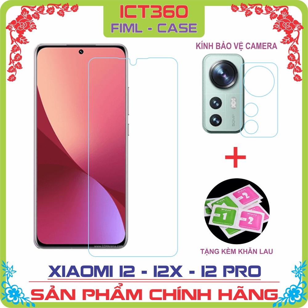 Kính Cường Lực, Dán PPF 4 Lớp, Dán Bảo Vệ Camera Xiaomi 12 , Xiaomi 12X , Xiaomi 12 Pro