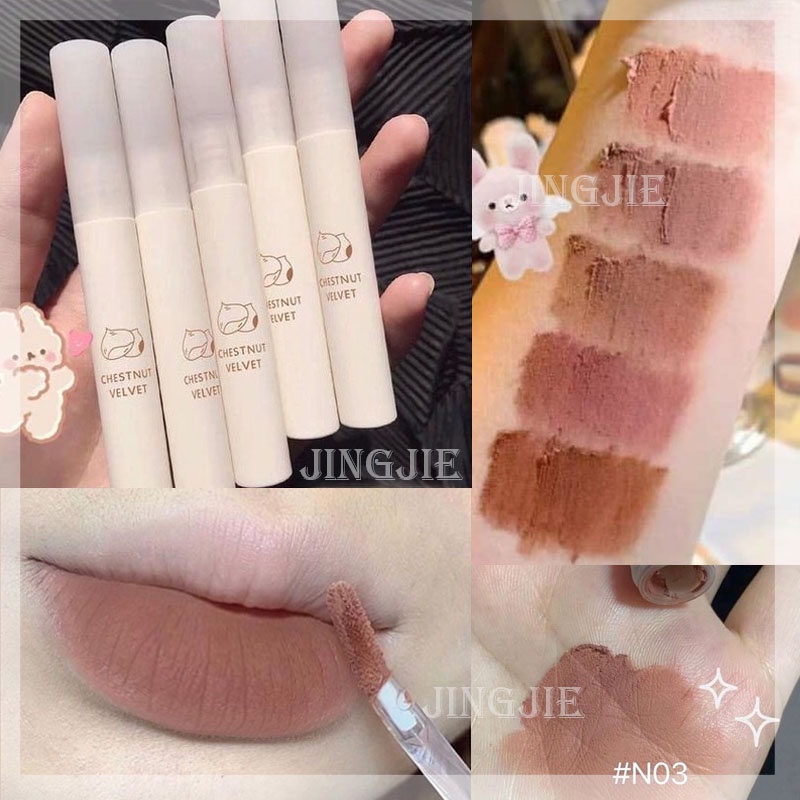 [Hàng mới về] Son kem tông màu nude lì trang điểm môi