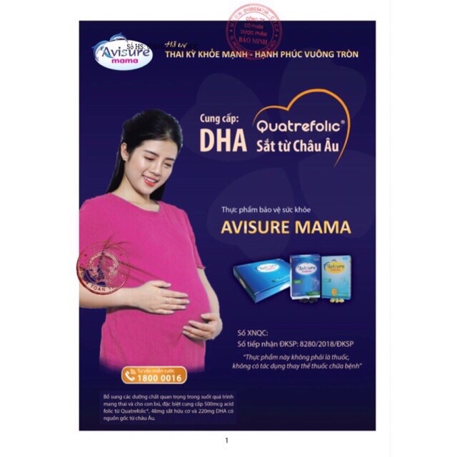 Avisure Mama combo 5h- Bổ tổng hợp cho phụ nữ mang thai và cho con bú