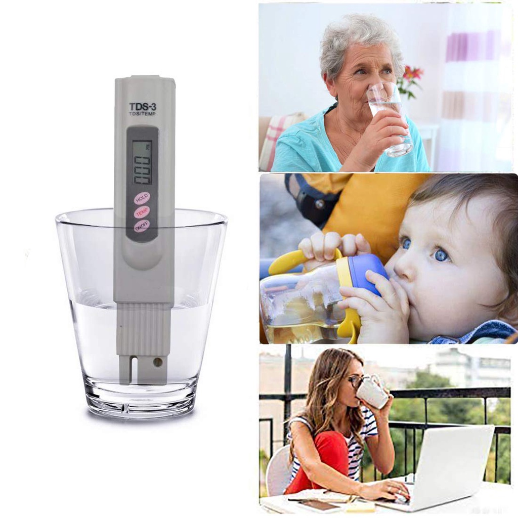 Bút Kiểm Tra Chất Lượng Nước Kỹ Thuật Số TDS PPM TDS Màn Hình LCD Cho Bể Cá
