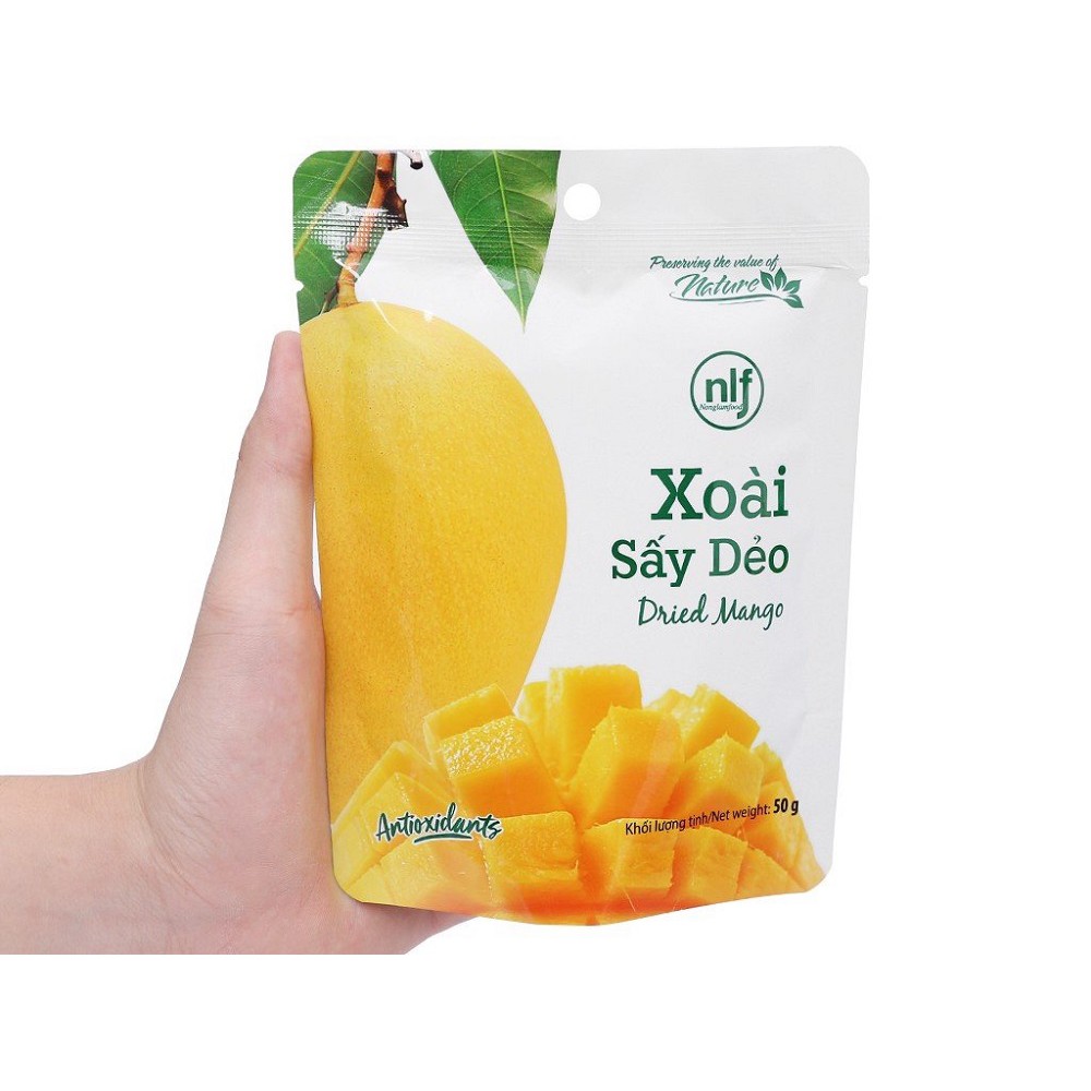 Xoài sấy dẻo nônglâmfood gói 50G giúp bổ sung vitamin C và tăng sức đề kháng bảo đảm về vệ sinh và an toàn thực phẩm