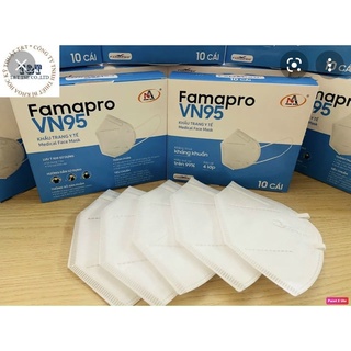 Khẩu trang n95 famapro, usasen 10cái/1 hộp